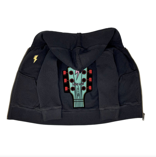 Black Guitar Zip Hoodie