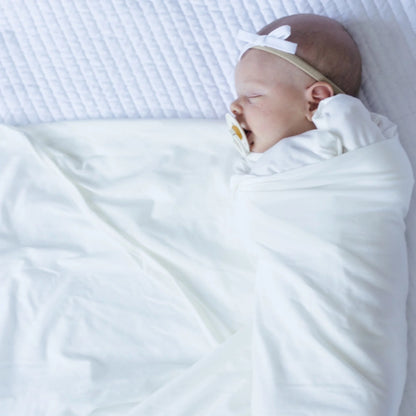 White Cotton Organic Swaddle