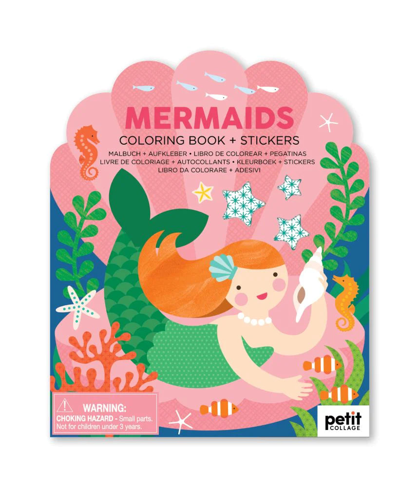 Mermaids Coloring Book with Stickers