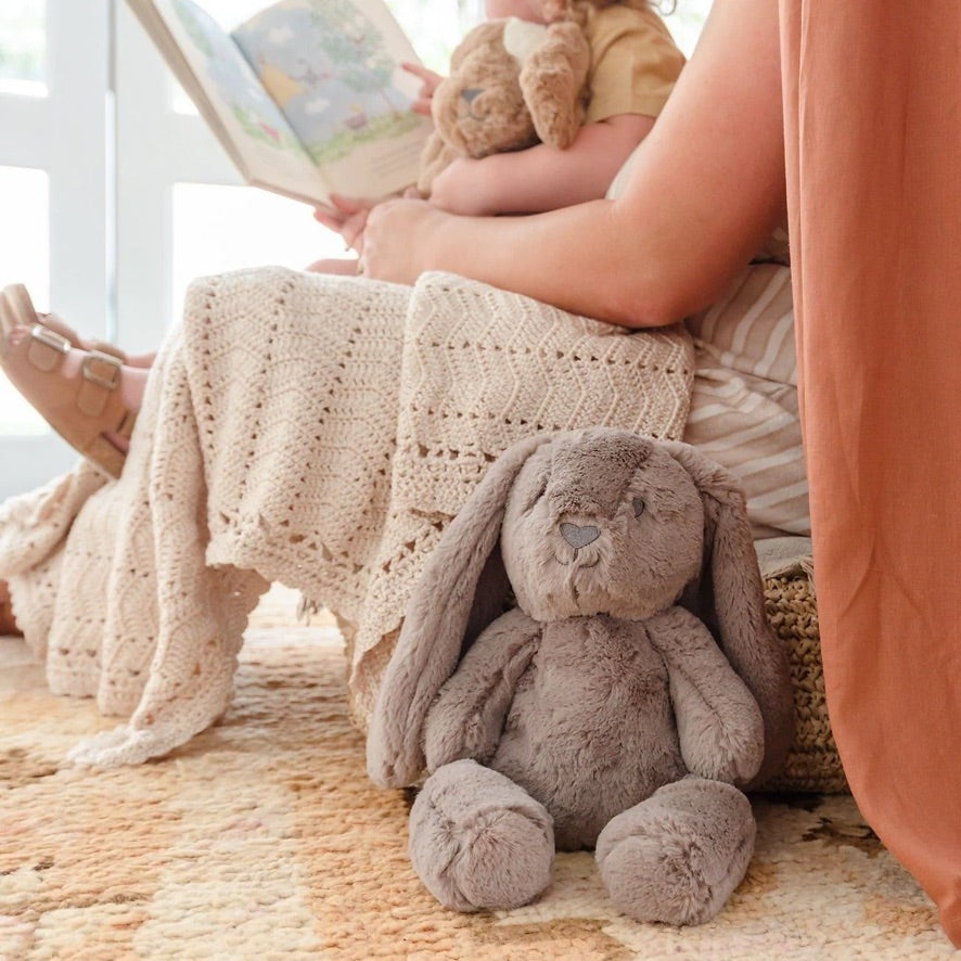 Earth Taupe Byron Bunny Huggie Plush Toy