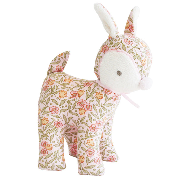 Blossom Lily Pink Baby Deer Rattle