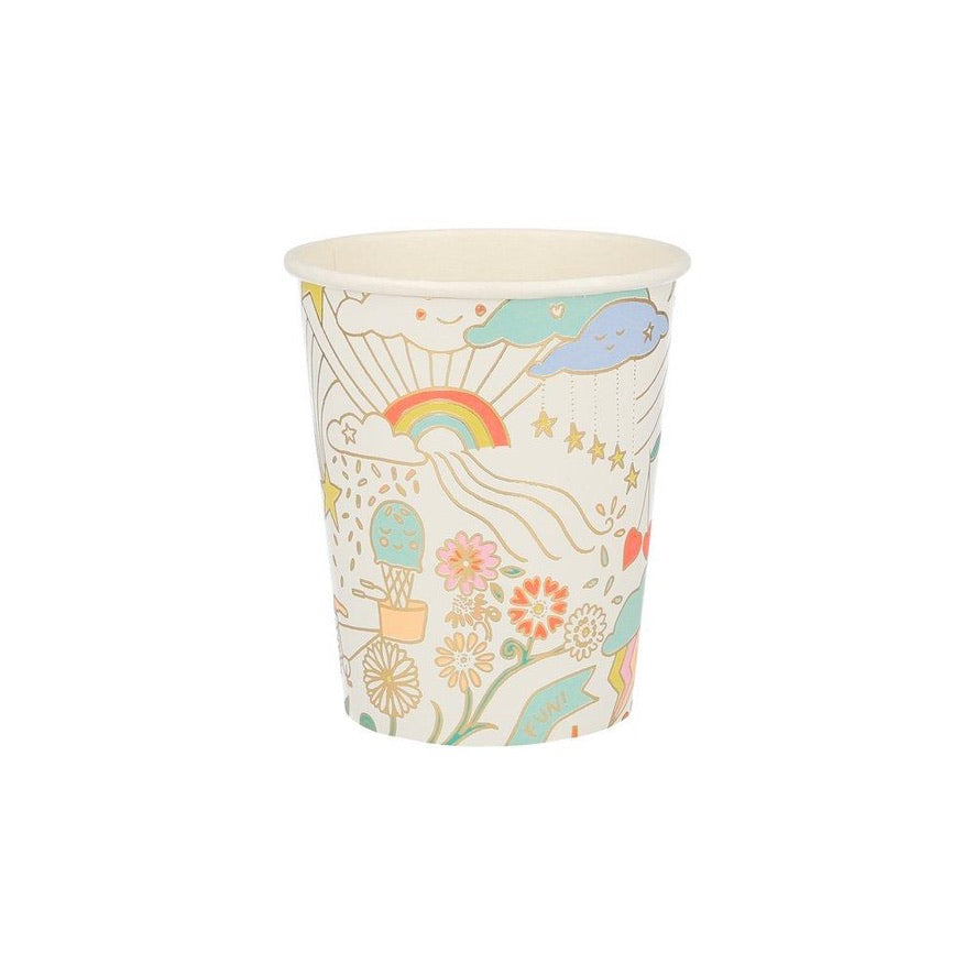 Happy Doodle Party Cups