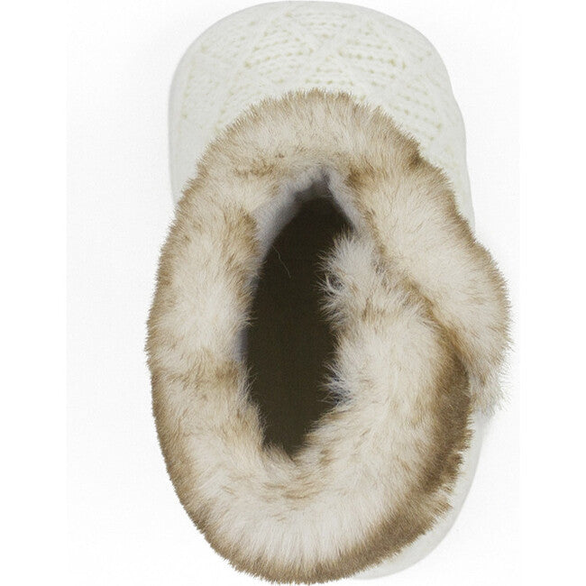 Faux Fur Ivory Boots