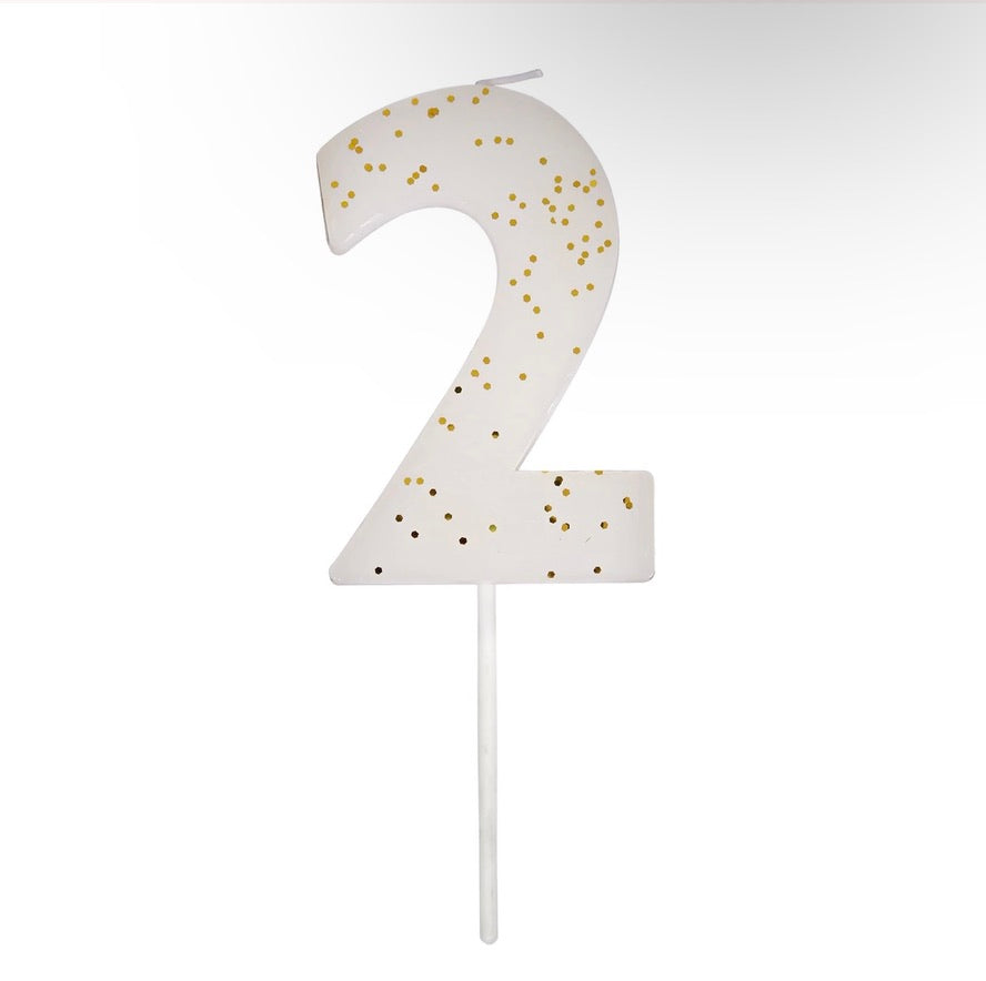 Number "Two" Candle