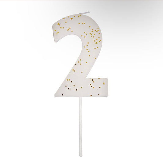 Number "Two" Candle