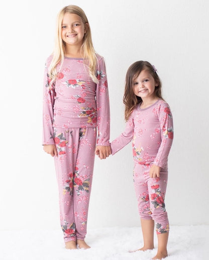 Mauve Cherry Blossom Pajama Set