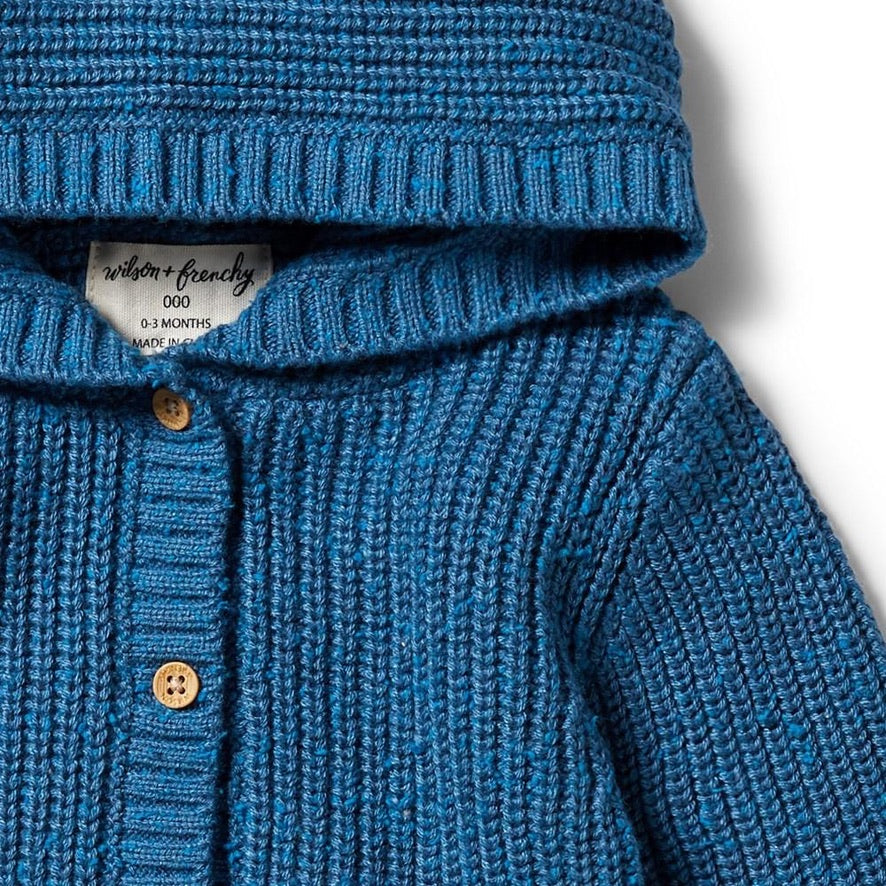 Denim Fleck Knit Jacket