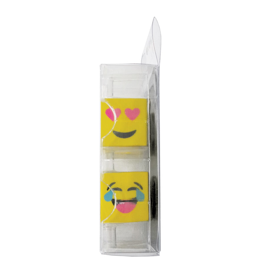 Emoji Cube 3D Mini Eraser Set
