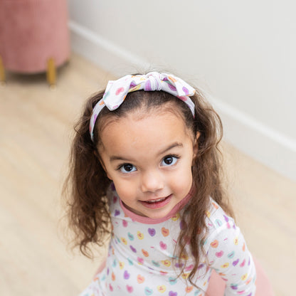 Candy Hearts Bow Headband
