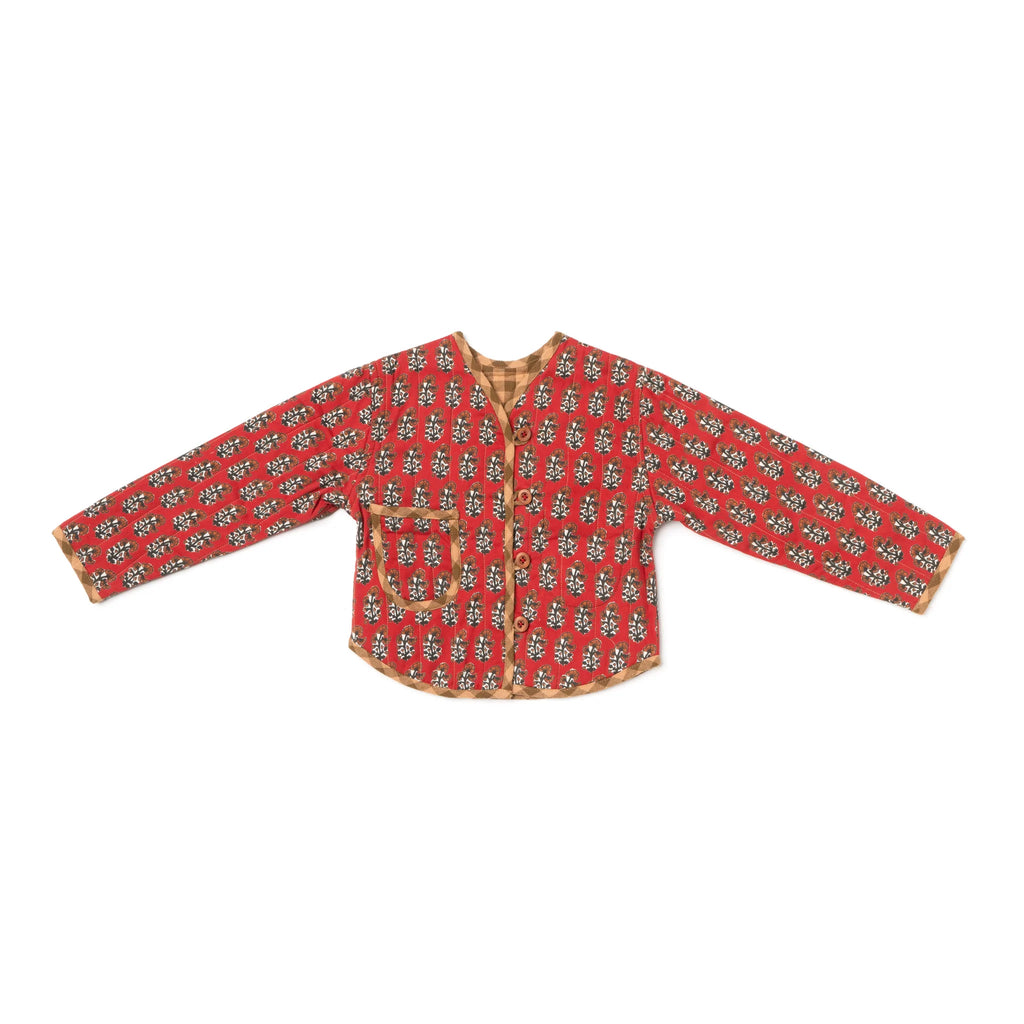 Red Quilt Reversible Jacket