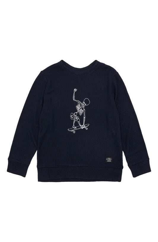 Skating Skeleton Hacci Pullover