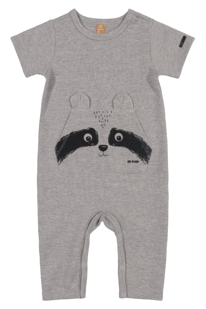Gray Raccoon Romper