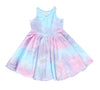 Cotton Candy Tie Dye Twirl Sleeveless Dress