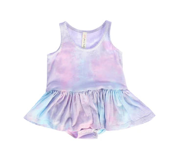 Cotton Candy Tie Dye Skirted Onesie