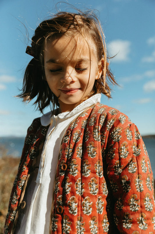 Red Quilt Reversible Jacket
