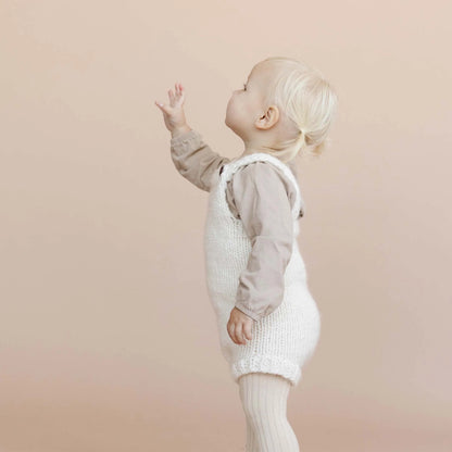Cream Hand-Knit Romper