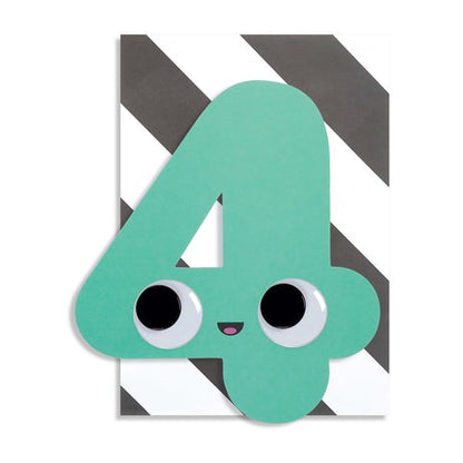 Googly-Eyed 4th Birthday Card