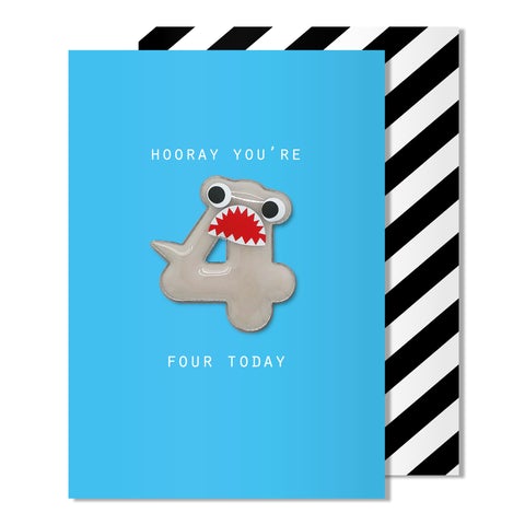 Removable Magnet 4 Birthday Card Shark