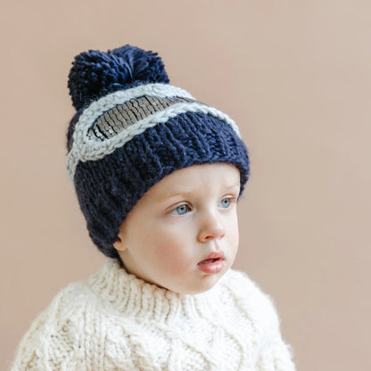 Navy Ski Goggles Hat