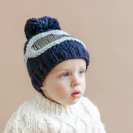 Navy Ski Goggles Hat