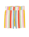 Bright Stripe Biker Shorts