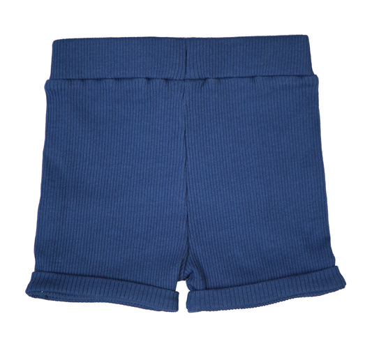 Navy Ribbed Shorts