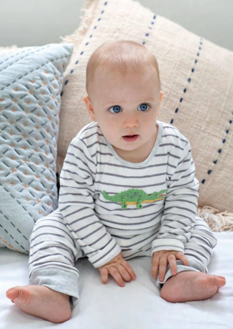 Cleo The Crocodile Striped Romper