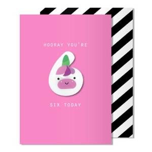 Removable Magnet 6 Birthday Card Unicorn