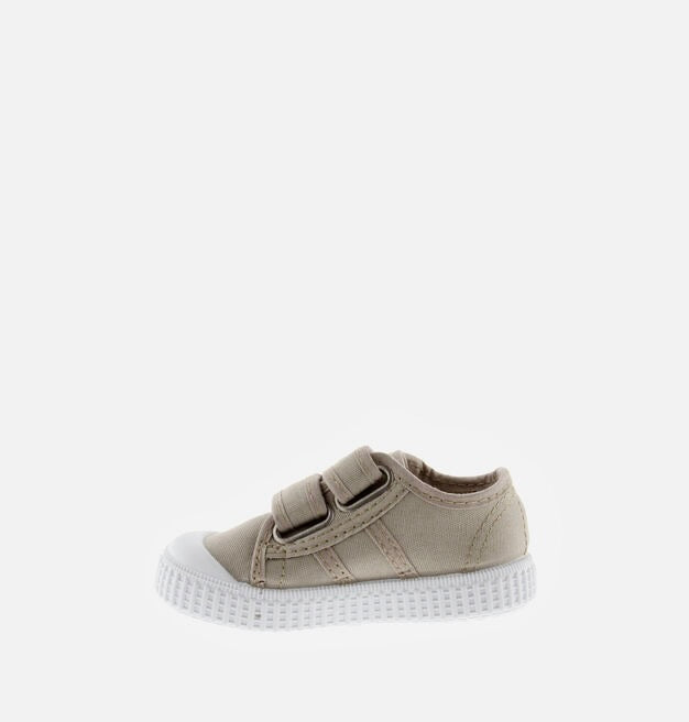 Beige Canvas Strap Sneaker