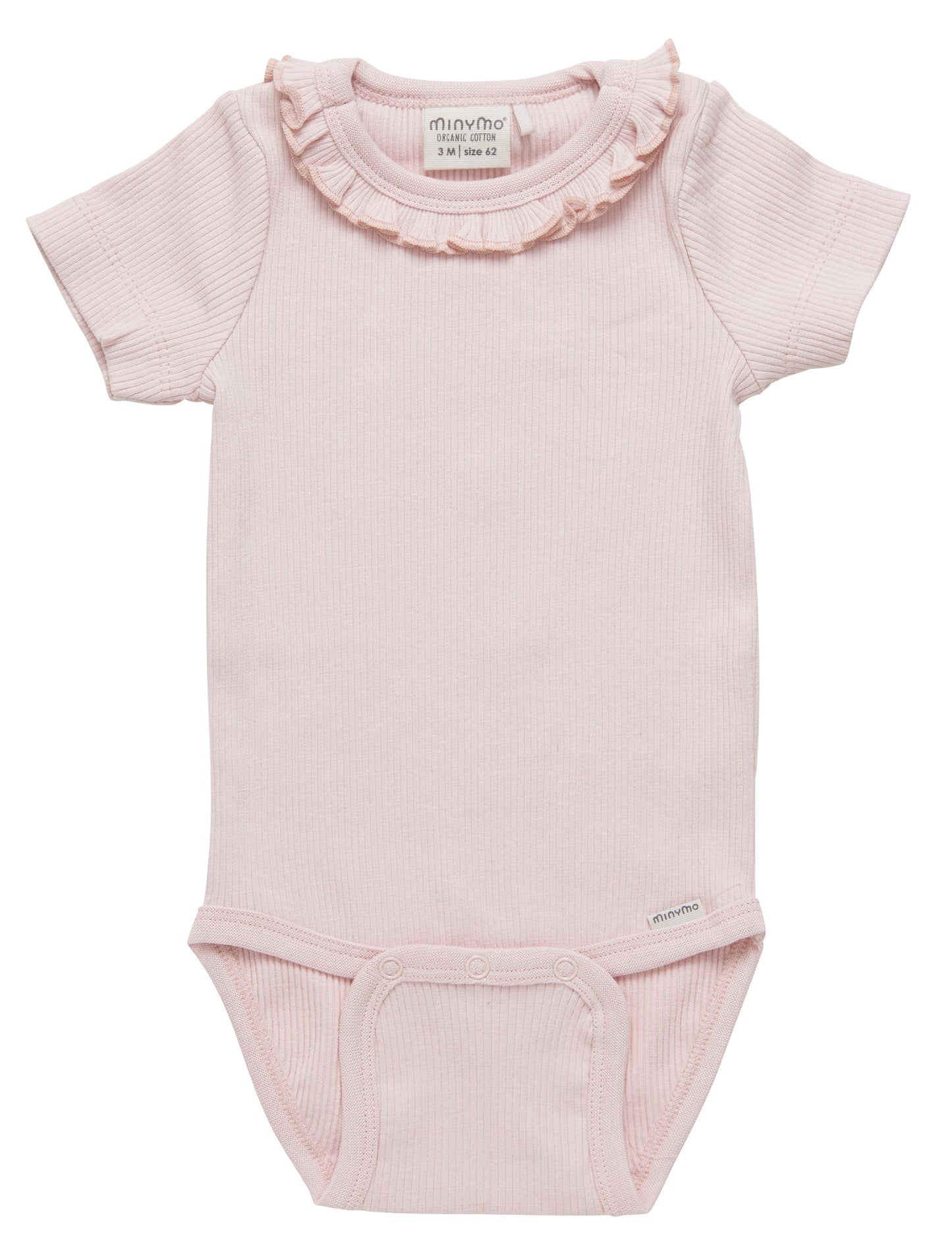 Baby Pink Ribbed Ruffle Onesie