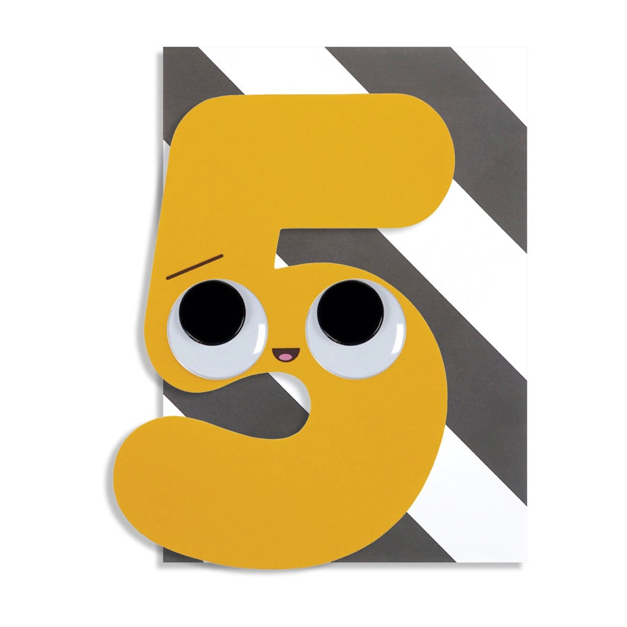 Googly-Eyed 5th Birthday Card