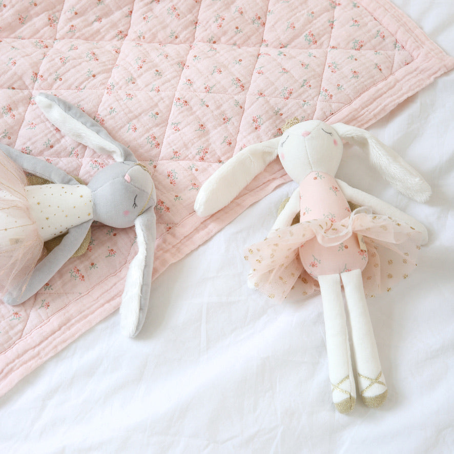 Gray Ballerina Bunny Doll