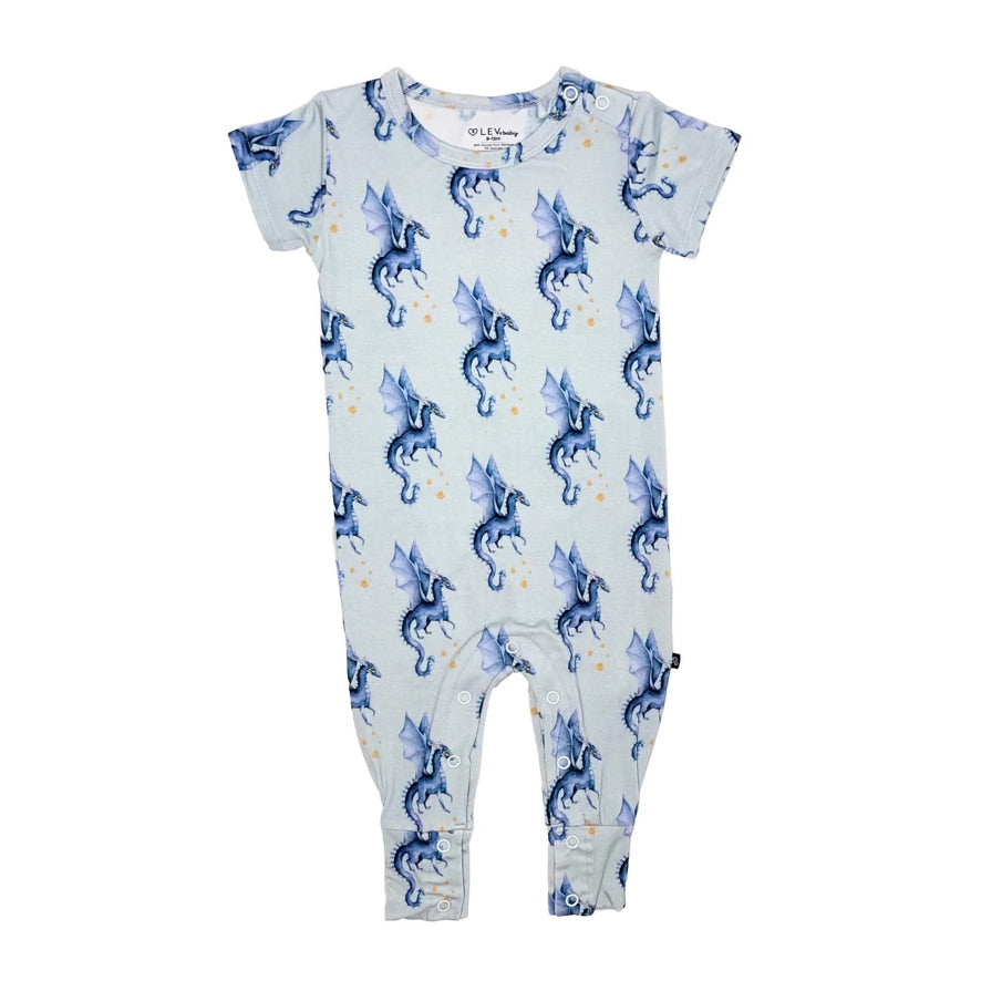 Blue Dragon Snap Romper