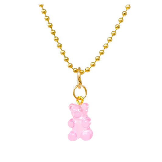 Pink Gummy Bear Necklace