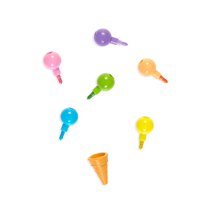 Rainbow Scoops Vanilla Stacking Crayons