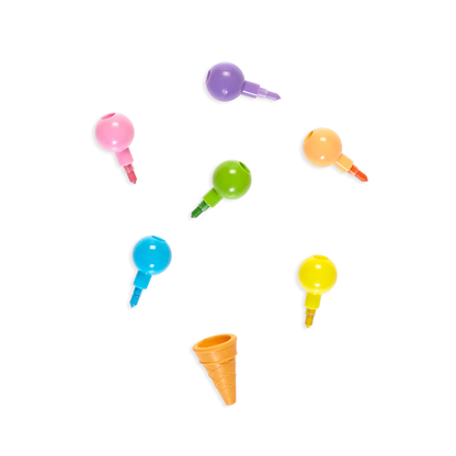 Rainbow Scoops Vanilla Stacking Crayons