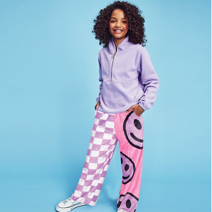 Checkered Smiles Plush Pant