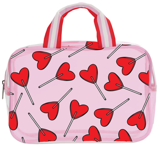 Lollipop Hearts Large Cosmetic Bag