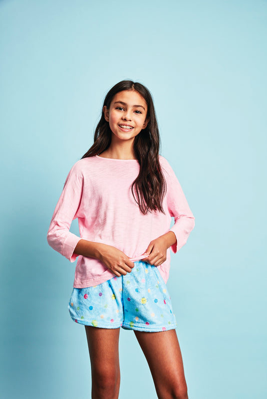 Let's Polka Dot Plush Shorts