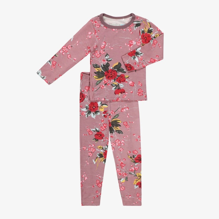 Mauve Cherry Blossom Pajama Set