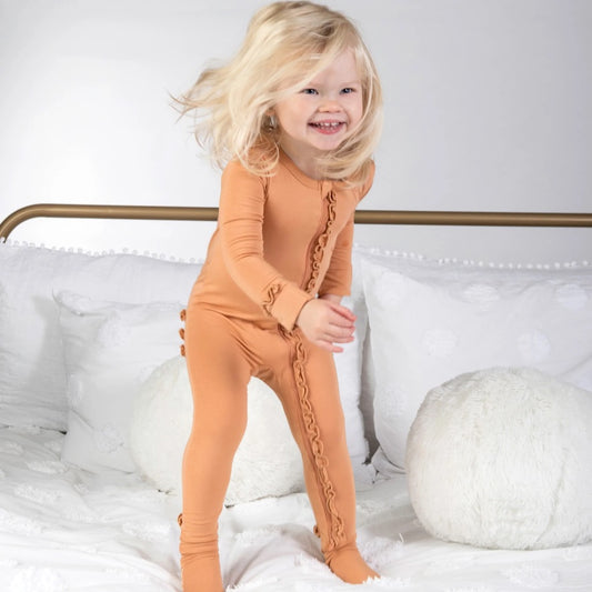 Cinnamon Ruffle Footie