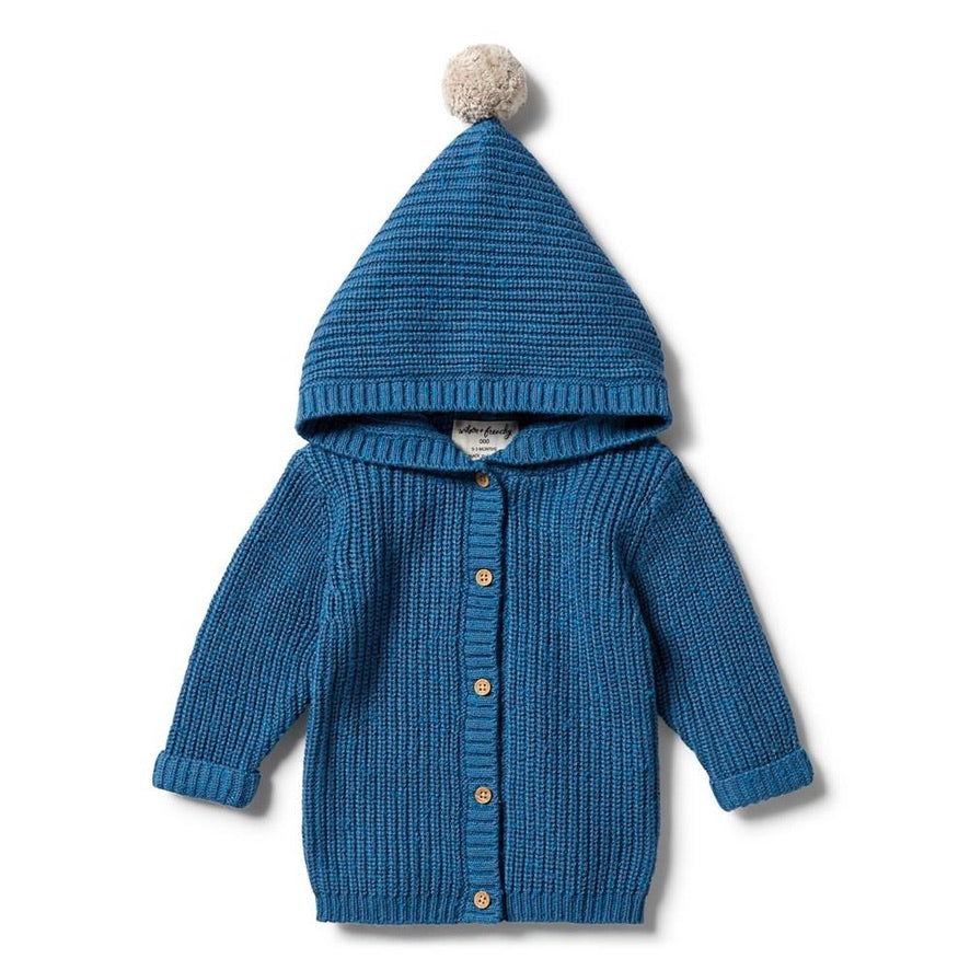 Denim Fleck Knit Jacket