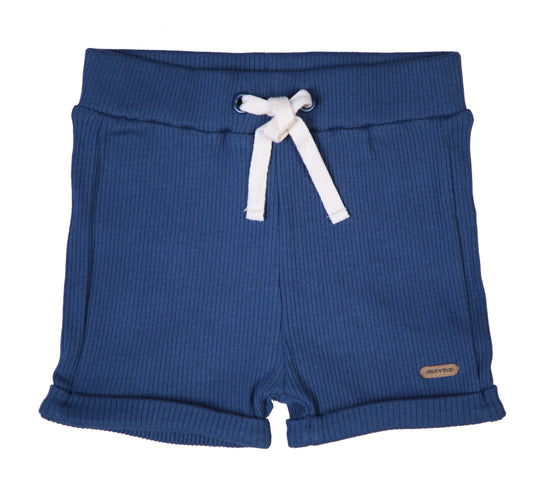 Navy Ribbed Shorts