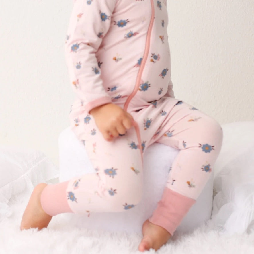 Tiny Blooms Zip Romper