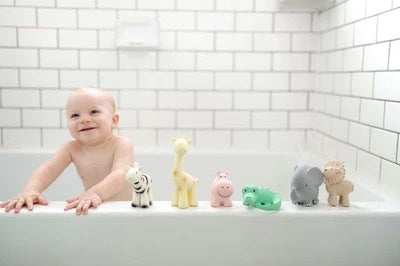 Crocodile Organic Teether, Rattle & Bath Toy