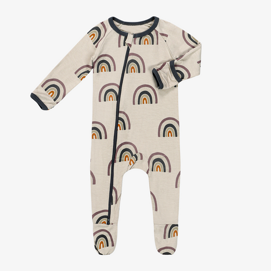 Rainbow Zip Footie