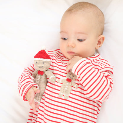 Gingerbread Man Red Striped Romper