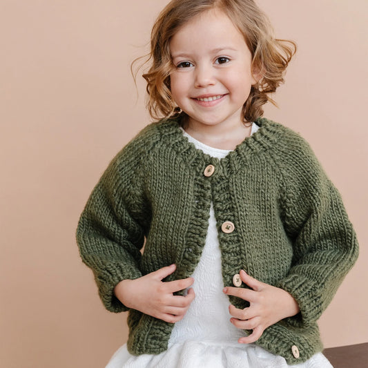 Olive Classic Cardigan