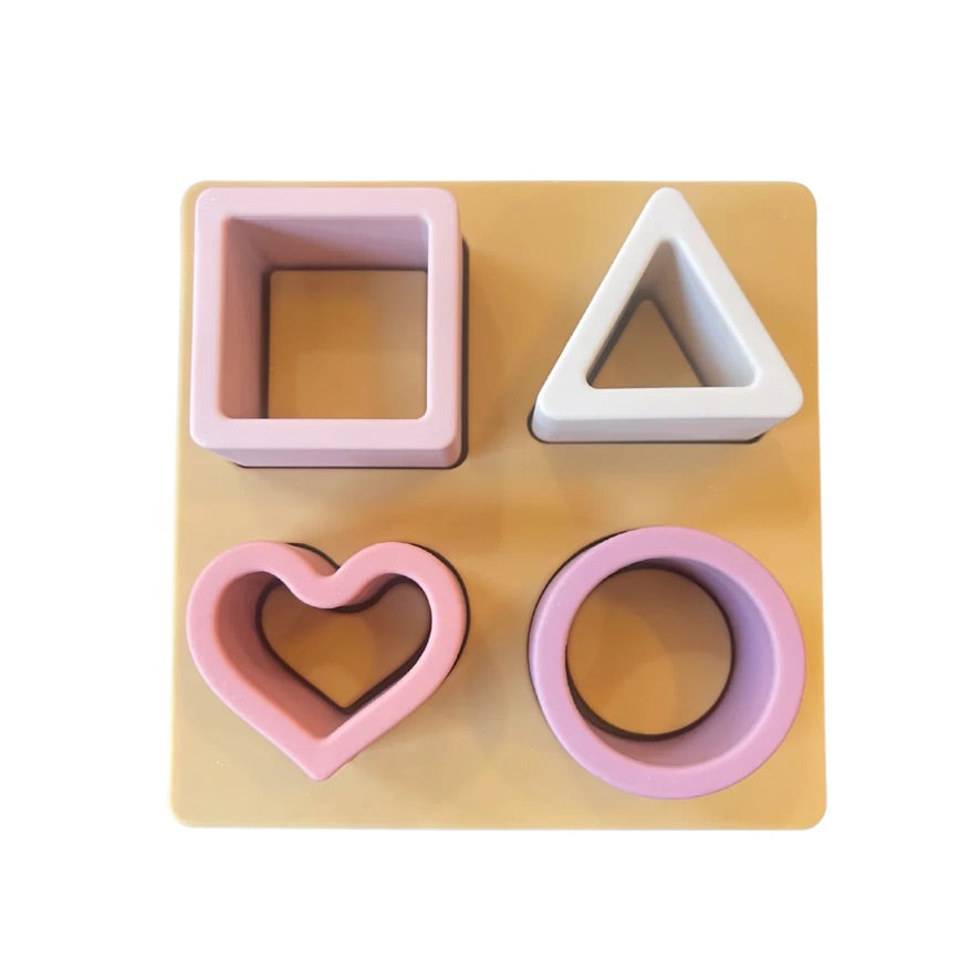 Dusty Pink Silicone Puzzle + Teether