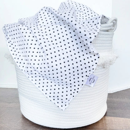 Polka Dot Muslin Gauze Organic Swaddle
